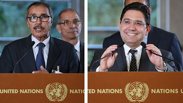 Negociadores del F. Polisario Jatri Aduh (i) y Marruecos Naser Burita (d) Negociadores del F. Polisario Jatri Aduh (i) y Marruecos Naser Burita (d)