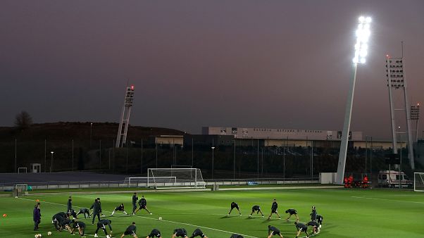 River Plate entrena en la ciudad deportiva del Real Madrid River Plate entrena en la ciudad deportiva del Real Madrid