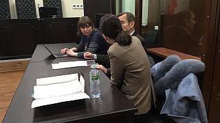 Лев Пономарёв с адвокатами в Тверском районном суде Москвы