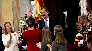 King Felipe at a ceremony marking the Constitution's 40th anniversary.