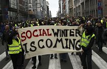 جلیقه زردهای بروکسل خواستار استعفای رهبران فرانسه و بلژیک شدند