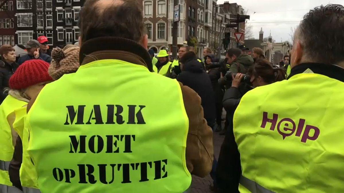 Sarı Yelekliler gösterileri Hollanda'da