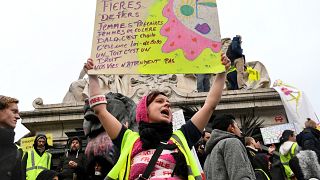 Climate marches across France take place at the same time as gilets jaunes protests