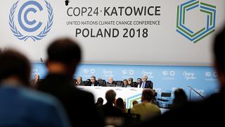 Participants take part in the plenary session during COP24