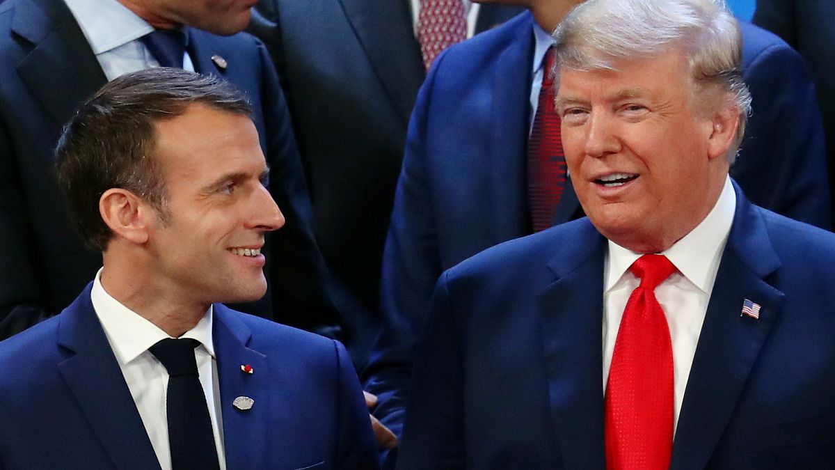 Fransa Cumhurbaşkanı Emmanuel Macron - ABD Başkanı Donald Trump