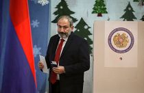  Nikol Pashinyan votes during Armenia's snap election on Sunday