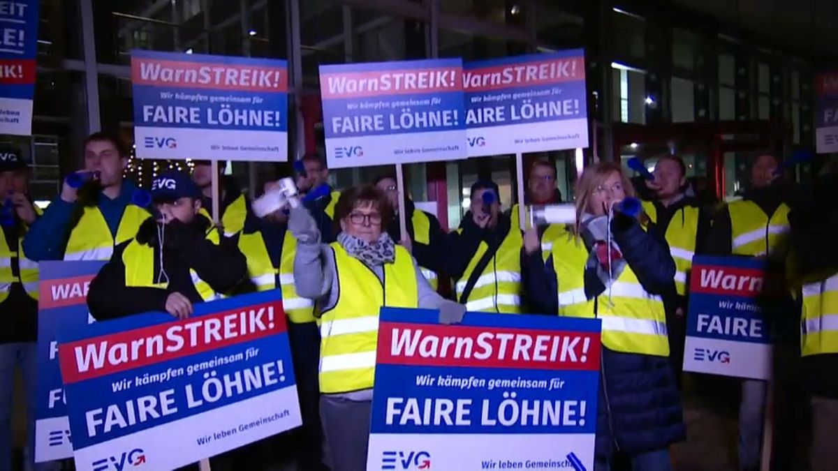 Sztrájkoltak a német vasutasok hétfőn