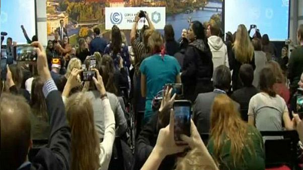 Protest erupts at COP24 climate conference during U.S. delegate speech Protest erupts at COP24 climate conference during U.S. delegate speech