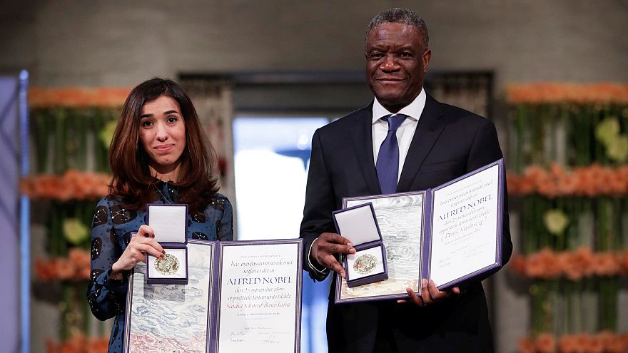 Nobel Barış Ödülü sahipleri: Tecavüz bir savaş silahı olarak kullanılmasın Nobel Barış Ödülü sahipleri: Tecavüz bir savaş silahı olarak kullanılmasın