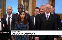 A Nobel-békedíj-átadó pillanatai