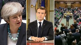 Theresa May, Emmanuel Macron, British parliament