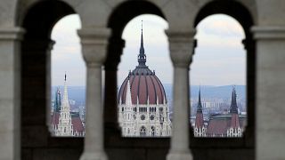 General view of Hungary's Parliament as seen from the Fisherman's Bastion.