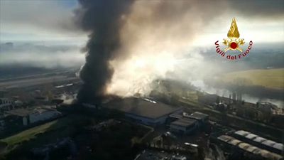 Incendio en una de las principales plantas de residuos de Roma