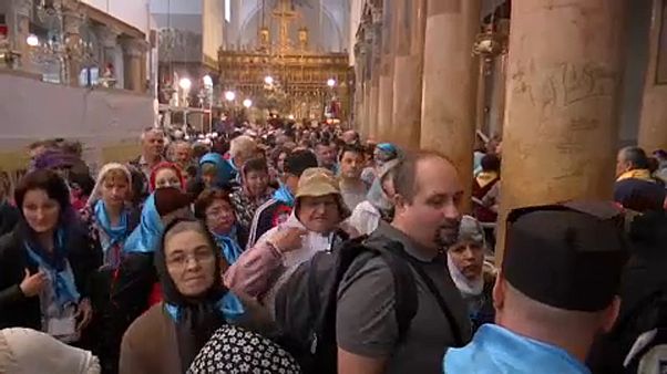 Rekordszámú turista Betlehemben Rekordszámú turista Betlehemben