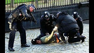 شاهد: الشرطة البريطانية توقف شخصا داخل حرم البرلمان باستخدام مسدس صاعق