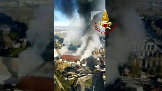 Italy: Black acrid smoke spreads across Rome after a fire in a rubbish dump in the north of the city