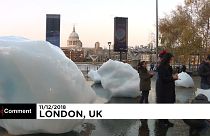 شاهد: كتل جليدية في لندن للفت الأنظار نحو أزمة الاحتباس الحراري
