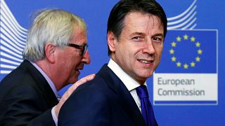 Jean-Claude Juncker et Giuseppe Conte 