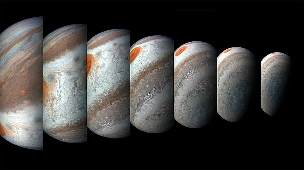 A tropical disturbance passes Jupiter's iconic Great Red Spot A tropical disturbance passes Jupiter's iconic Great Red Spot
