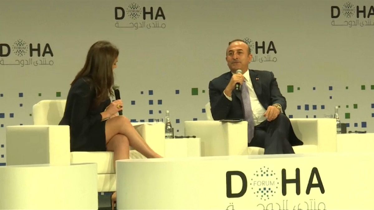 وزير الخارجية التركي مولود جاويش أوغلو في منتدى الدوحة 16-12-2018