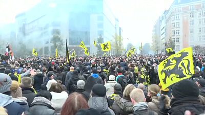 Protesters in Brussels rally against UN migration pact