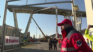 Genoa bridge demolition begins