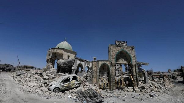 Musul'daki tarihi Büyük Nuri Camisi ve Hadba Minaresi yeniden inşa ediliyor Musul'daki tarihi Büyük Nuri Camisi ve Hadba Minaresi yeniden inşa ediliyor
