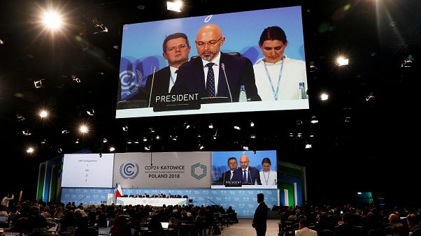 COP24 President Michal Kurtyka speaks during a final session of the COP24 COP24 President Michal Kurtyka speaks during a final session of the COP24
