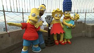 The Simpsons celebrate 30 years at the top of the Empire State Building