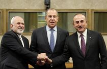 İran, Rusya ve Türkiye dışişleri bakanları Cenevre'de bir araya geldi
