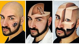 Dieser italienische Make-up Artist kann 3D-Bilder auf sein Gesicht zaubern