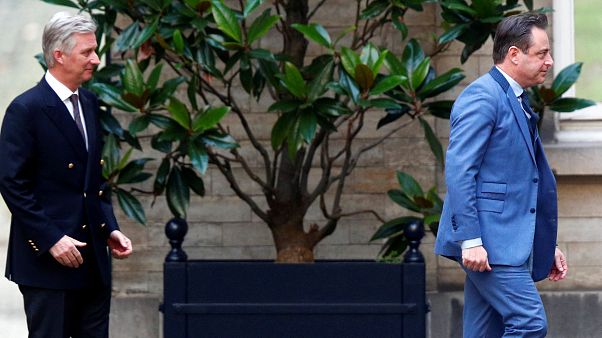 Bart De Wever, presidente del N-VA, se va tras la reunión con el rey Felipe Bart De Wever, presidente del N-VA, se va tras la reunión con el rey Felipe