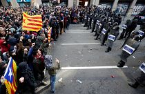 Tüntetés Barcelonában