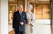 Kaiser Akihito mit seiner Ehefrau Michiko.