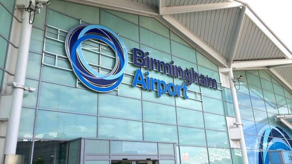 Flights are suspended at Birmingham Airport, UK Flights are suspended at Birmingham Airport, UK