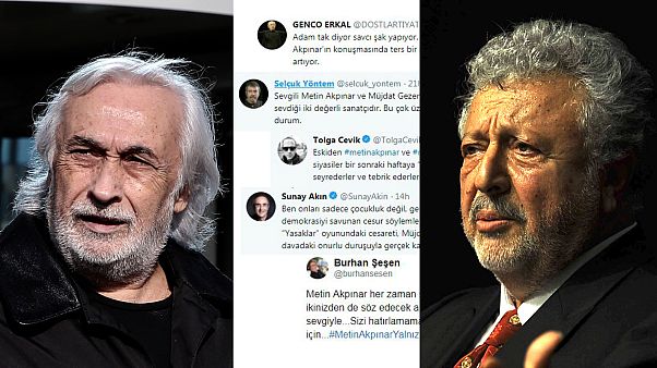 Akpınar ve Gezen'e sanatçılardan destek mesajı yağdı Akpınar ve Gezen'e sanatçılardan destek mesajı yağdı