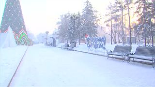 Klirrende Kälte: -30 Grad Celsius im sibirischen Irkutsk