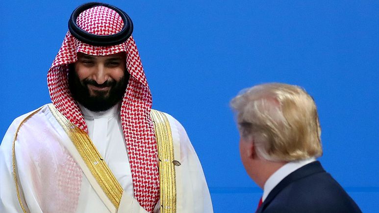 U.S. President Donald Trump and Saudi Arabia's Crown Prince Mohammed bin Sa U.S. President Donald Trump and Saudi Arabia's Crown Prince Mohammed bin Sa