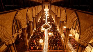 Salisbury Cathedral celebrates Advent with a candle-lit service