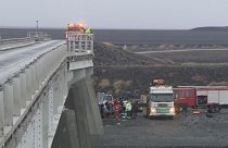 A car plunged off the bridge in Iceland killing three British tourists