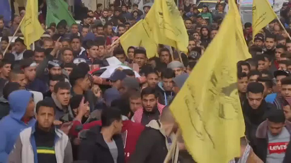 Gaza: i funerali dopo gli scontri di venerdì 