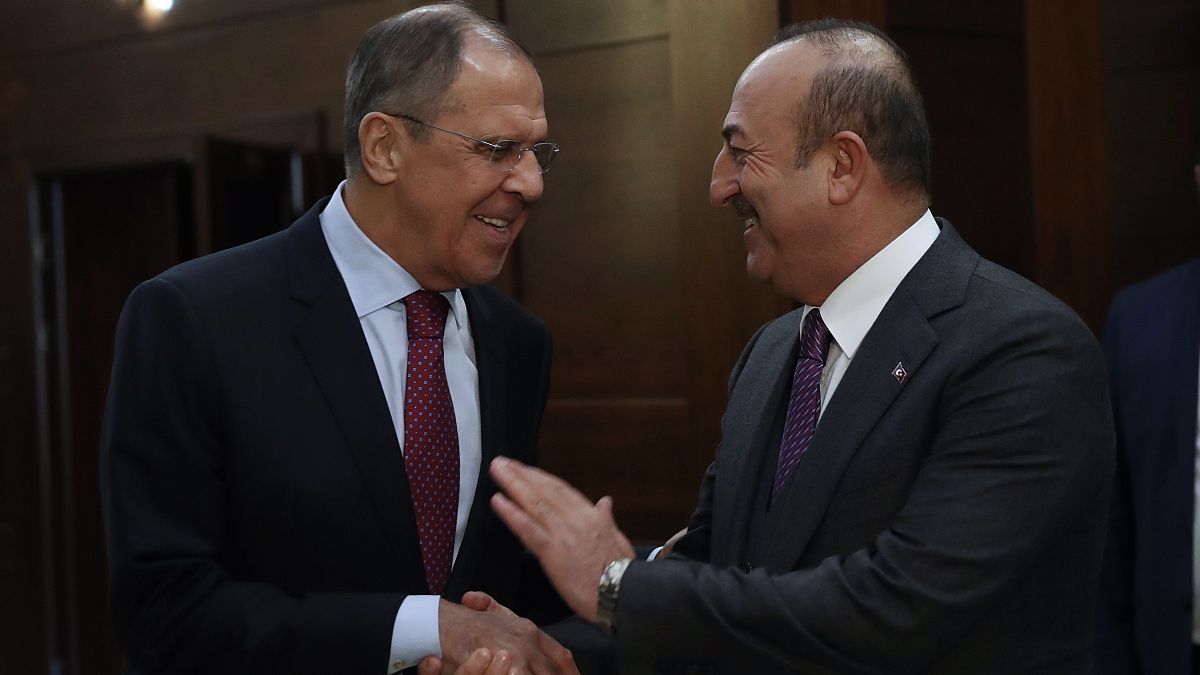 Rusya Dışişleri Bakanı Sergey Lavrov Türk Dışişleri Bakanı Mevlüt Çavuşoğlu