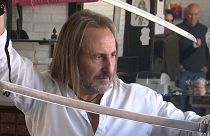 Spain's 'ninja hairdresser' uses swords and blowtorches to service clients