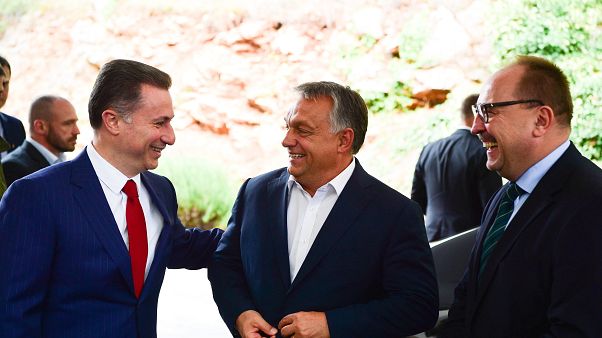 Nikola Gruevszki és Orbán Viktor Ohridban 2017. szeptember 28-án Nikola Gruevszki és Orbán Viktor Ohridban 2017. szeptember 28-án