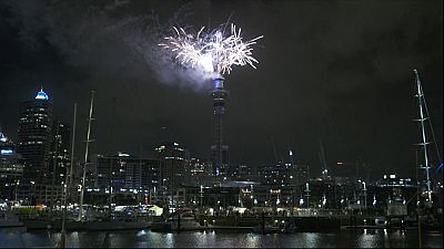 New Year fireworks light up skies over Auckland