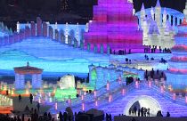 Ice and Snow World park ahead of the Harbin Ice and Snow Sculpture festival