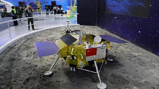 Model of the moon lander for China's Chang'e 4 lunar probe