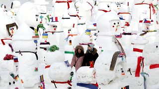Çin'de 2019 Kar Festivali için 2 bin 19 kardan adam