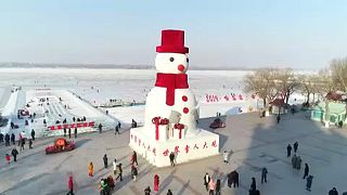 Jégszobrok versenye a kínai Harbinban