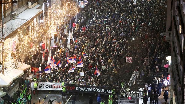 Belgrado foi palco de novos protestos contra o presidente Belgrado foi palco de novos protestos contra o presidente
